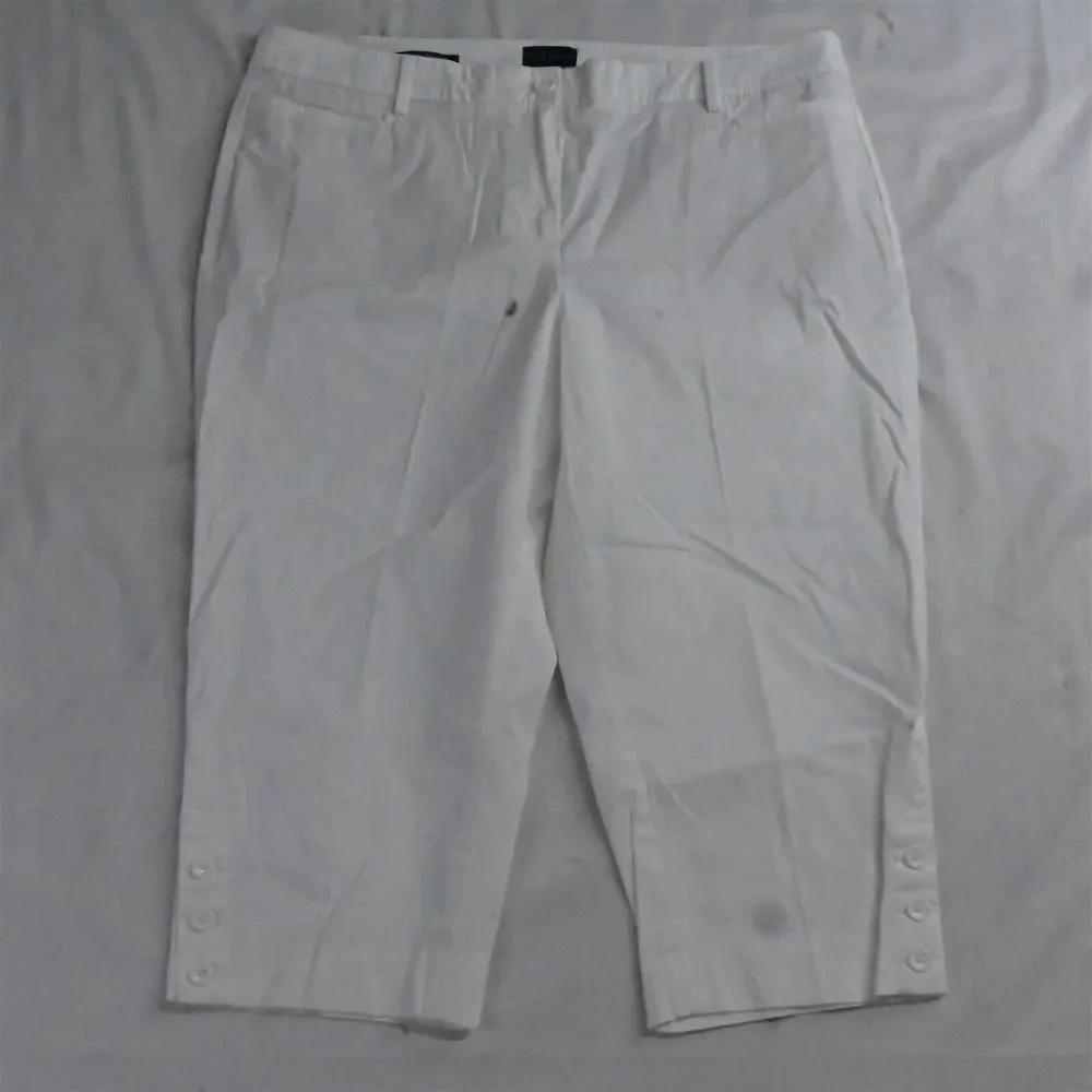 Talbots 16P White Perfect Skimmer Womens Chino Cropped‎ Pants